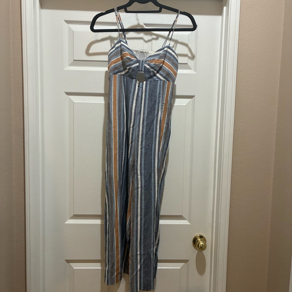 BCBGeneration Women’s Linen Blend Striped XXS Jumper Cutouts Beach Resort Travel